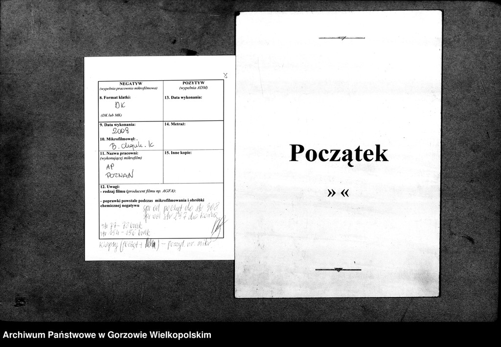 image.from.unit.number "Duplikate der Kirchenbücher von Vietz: Vietz (Witnica), Massin (Mosina)"
