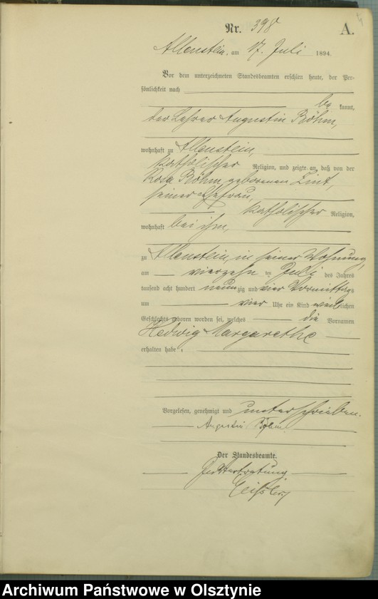 image.from.unit.number "Geburts-Haupt-Register Tom II,Nr 396 - 743"