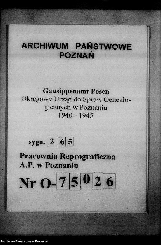 Obraz 1 z jednostki "Bücherverzeichnis [kościelne księgi wyznań: ewangelickiego i katolickiego] Kreis Samter [powiat szamotulski]"