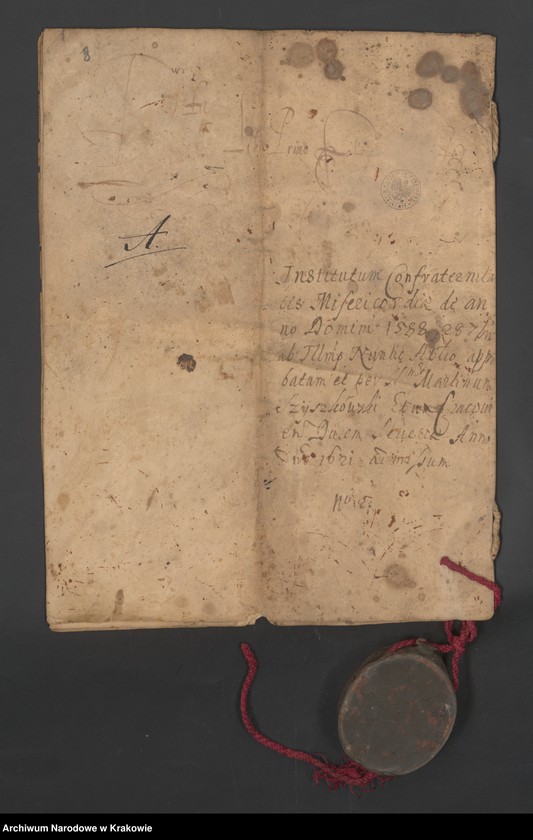 image.from.unit.number "Hipolit Aldobrandini, kardynał prezbiter tytułu św. Pankracego, nuncjusz papieża Sykstusa V na Królestwo Polskie, za zezwoleniem Stolicy Apostolskiej zatwierdza statuty,"