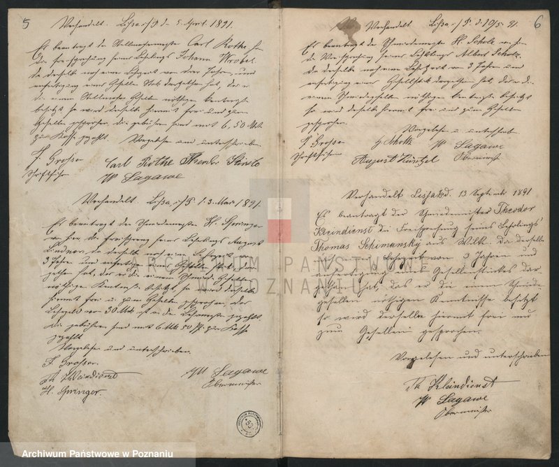 image.from.unit.number "Geschäftsbuch der Schmiede und Stellmacher Innung. [Protokolarz cechu - wpisy uczniów, zebrania kwartalne, itd.]"