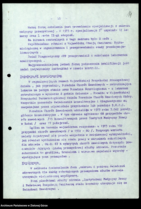 image.from.unit.number "Protokóły z posiedzeń Komisji Zdrowia, Ochrony Środowiska i Spraw Socjalnych Wojewódzkiej Rady Narodowej w Zielonej Górze; Nr 4 - 6; Tom 2 "
