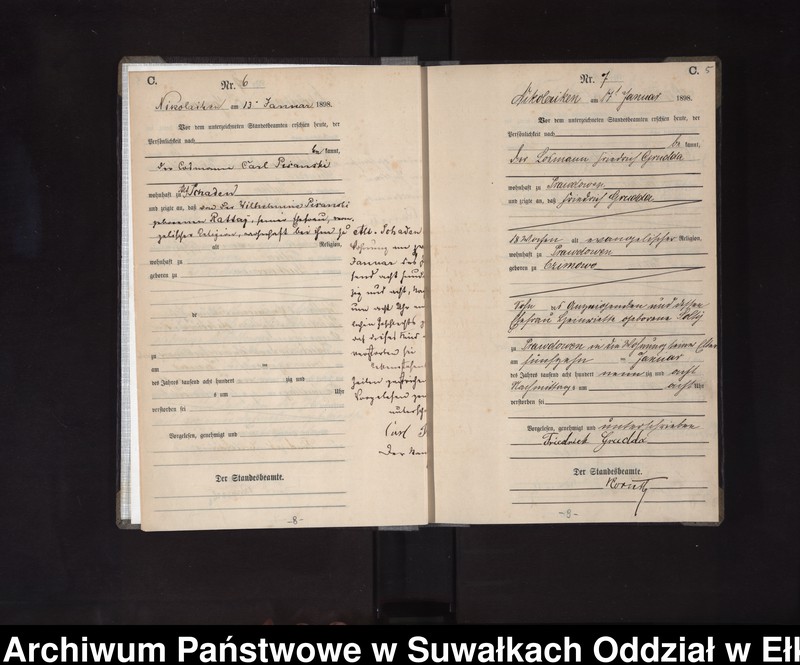 image.from.unit.number "Sterbe-Haupt-Register des Königlichen Preussischen Standes-Amtes Nikolaiken Kreis Sensburg"