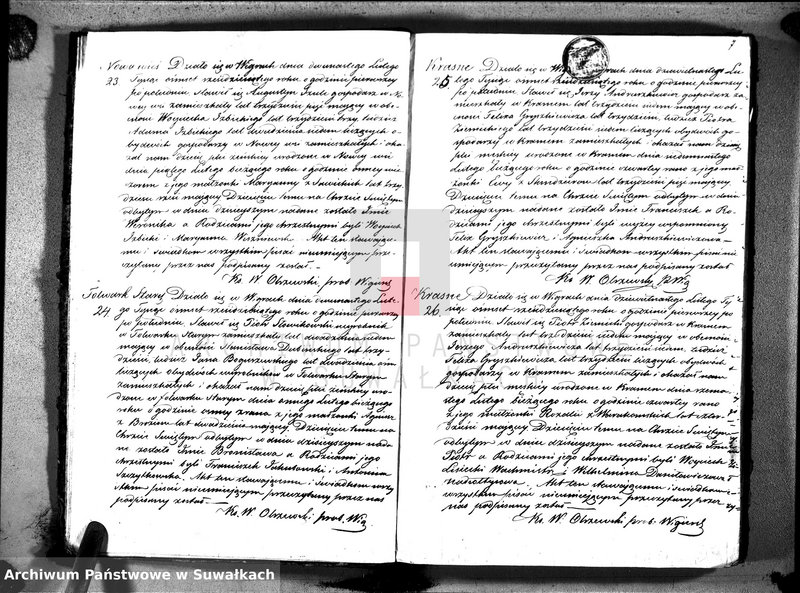 image.from.unit.number "Duplikat akt urodzonych, zaślubionych i zmarłych parafii wigierskiej z roku 1860"