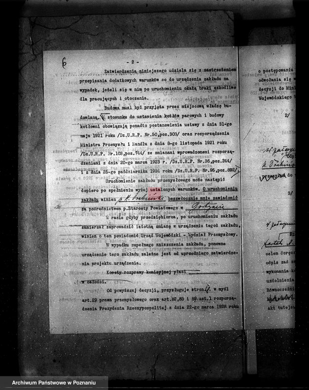 Obraz 10 z jednostki "Zatwierdzenie zakładu przemysłowego /tartak/ H. Drobińskiego w Poniecu pow. gostyński"