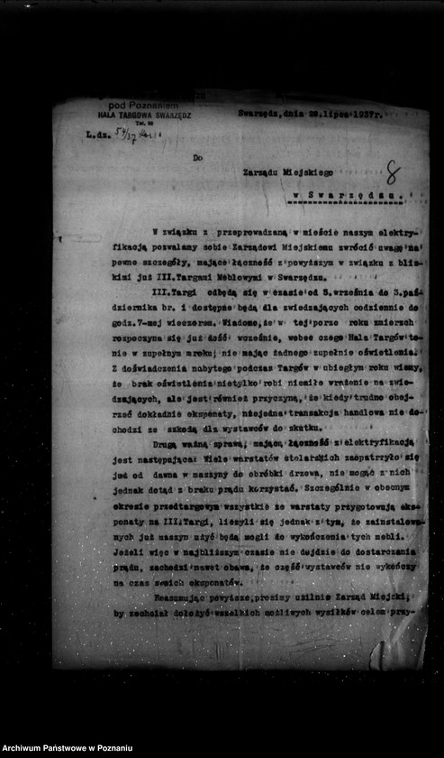Obraz 12 z jednostki "Wniosek o uprawnienie na zakład elektryczny miasta Swarzędza powiat poznański"