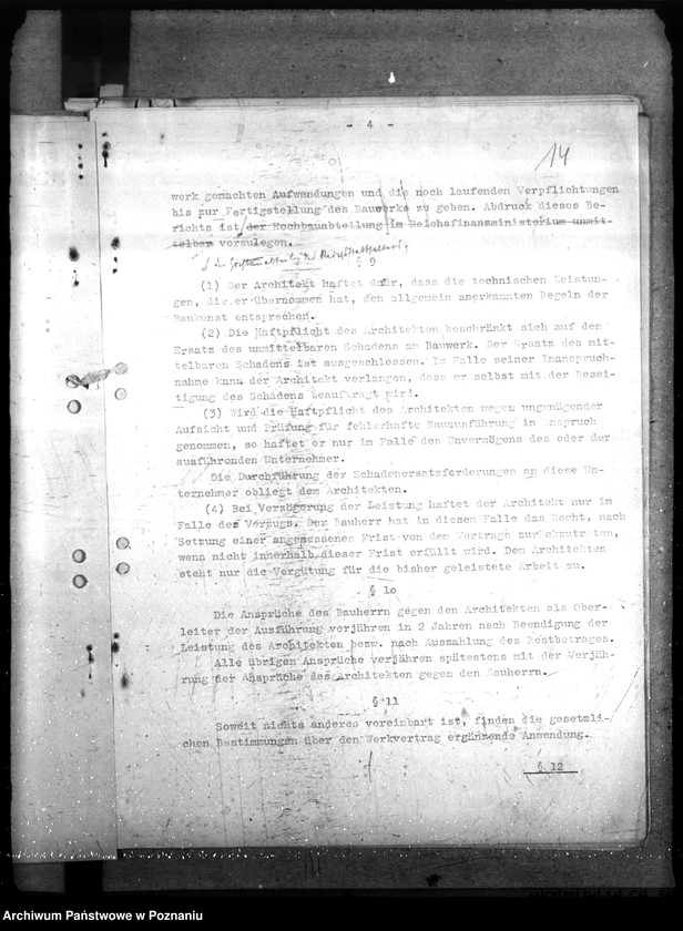 Obraz 19 z jednostki "Architekten - Vertrag - Polizeiverwaltung Posen"