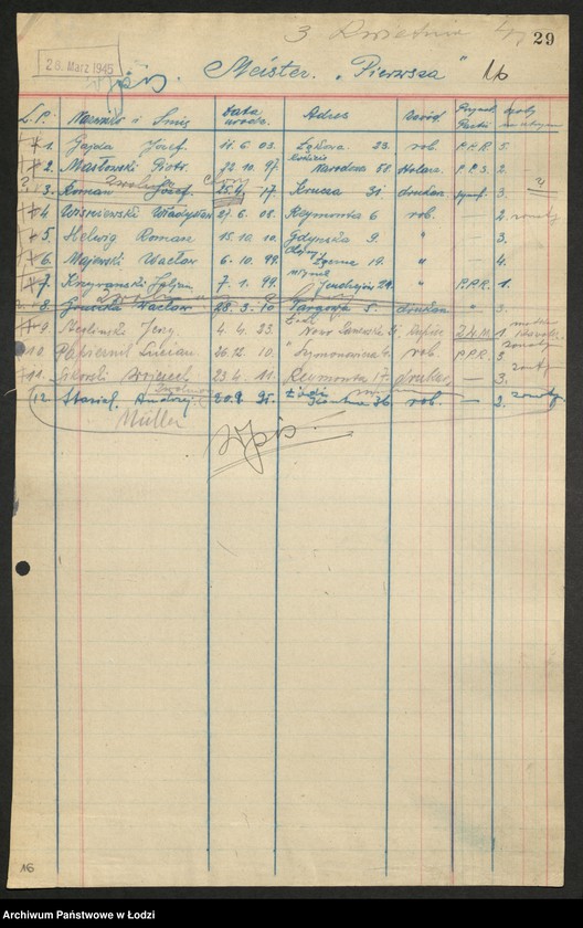 Obraz 17 z jednostki "Wykazy aktywu biorącego udział w reformie rolnej"