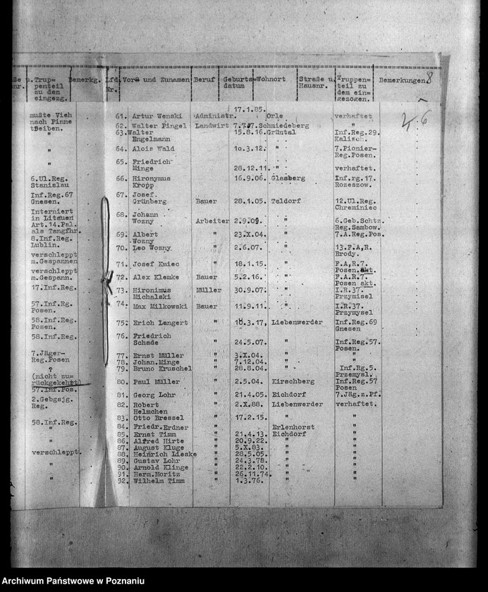 Obraz 10 z jednostki "Amtliche Meldungen Kreis Birubaum (Międzychód)"