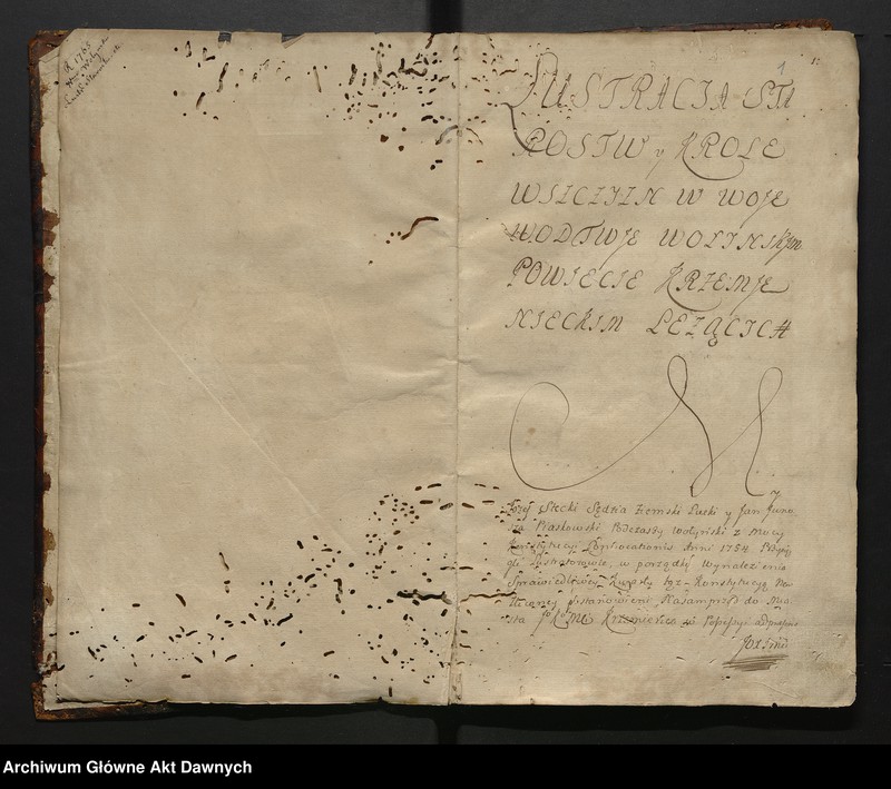 image.from.unit.number "Lustracja Starostw y Krolewszczyzn w wojewodztwie wołyńskim powiecie krzemienieckim leżących."