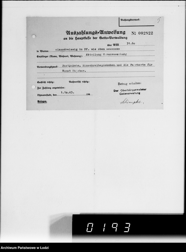 Obraz 9 z jednostki "Einnahme Anweisungen"