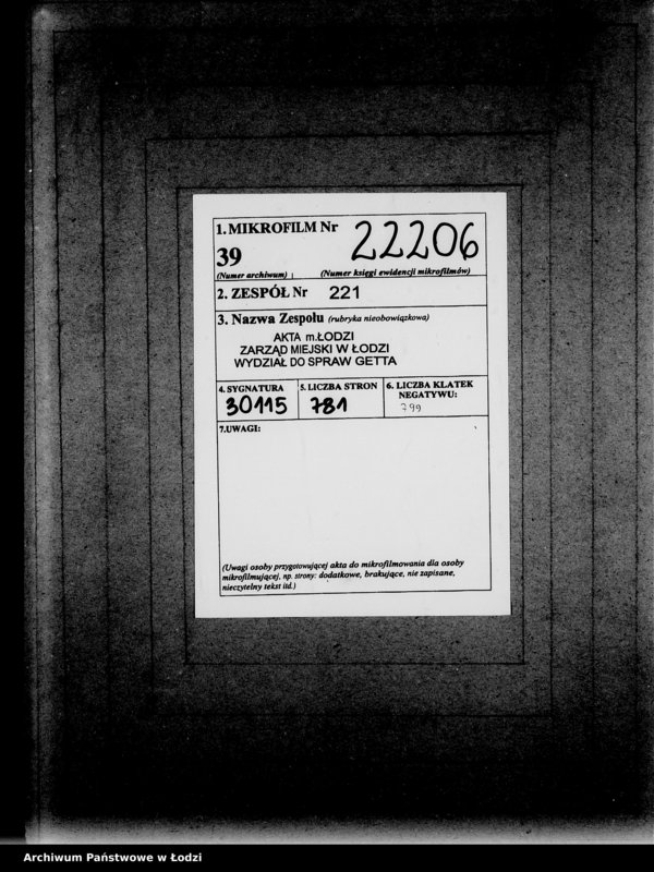 Obraz 2 z jednostki "Lebensmitteleinkauf. Aufträge, [Lieferscheinen und Rechnungen] 16971-17525 [Dostawa produktów żywnościowych do Getta]"