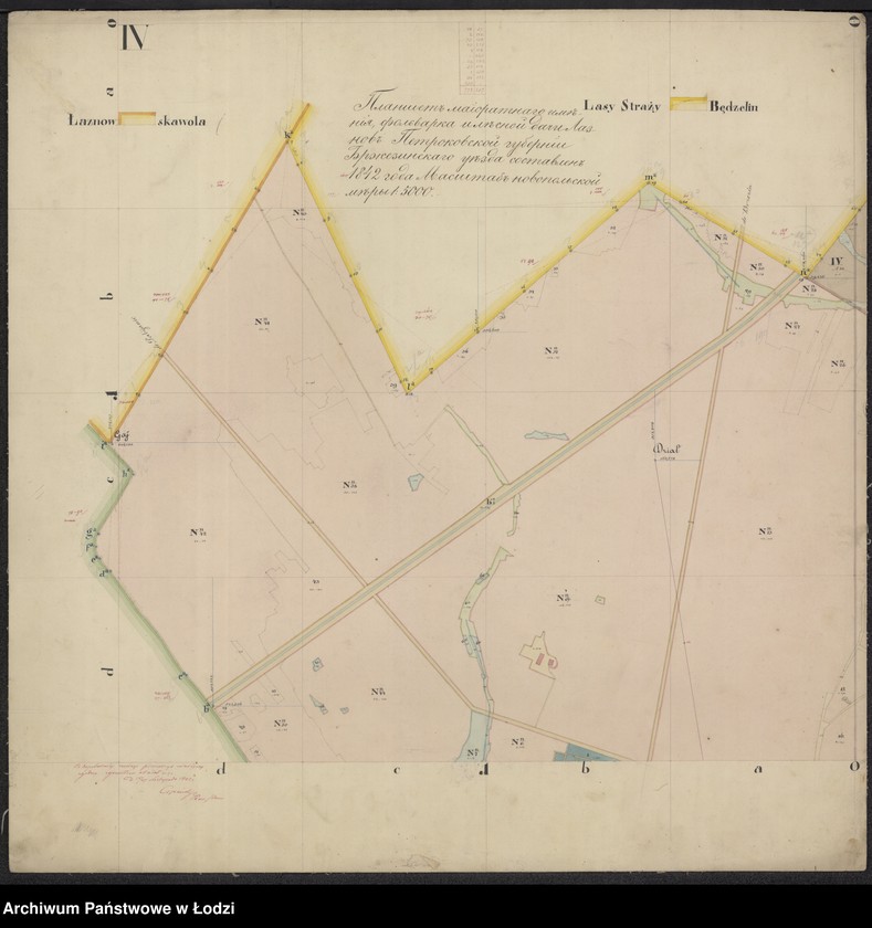 Obraz 4 z jednostki "Plan dóbr donacyjnych Łaznów ... sporządzonych przy urządzeniu .."