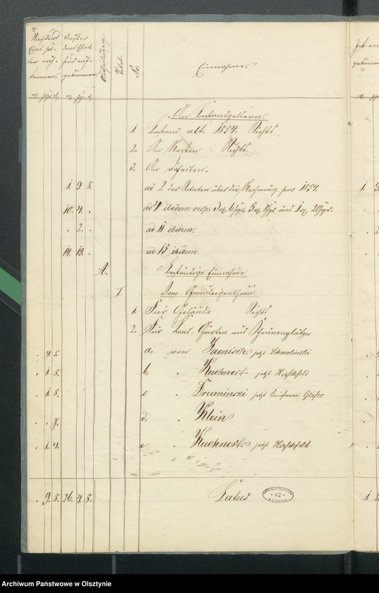 image.from.unit.number "Kirchen Cassen Rechnung von den beiden ewangelischen Kirchen zu Riesenburg"