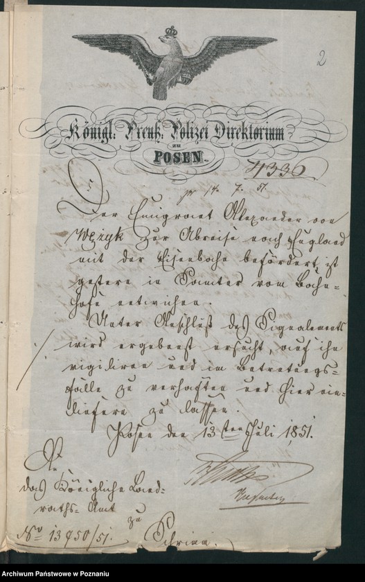 Obraz 7 z jednostki "A. betr. die polnischen Emigranten Alexander von Wężyk und Anton Prawdzic de Bielski"