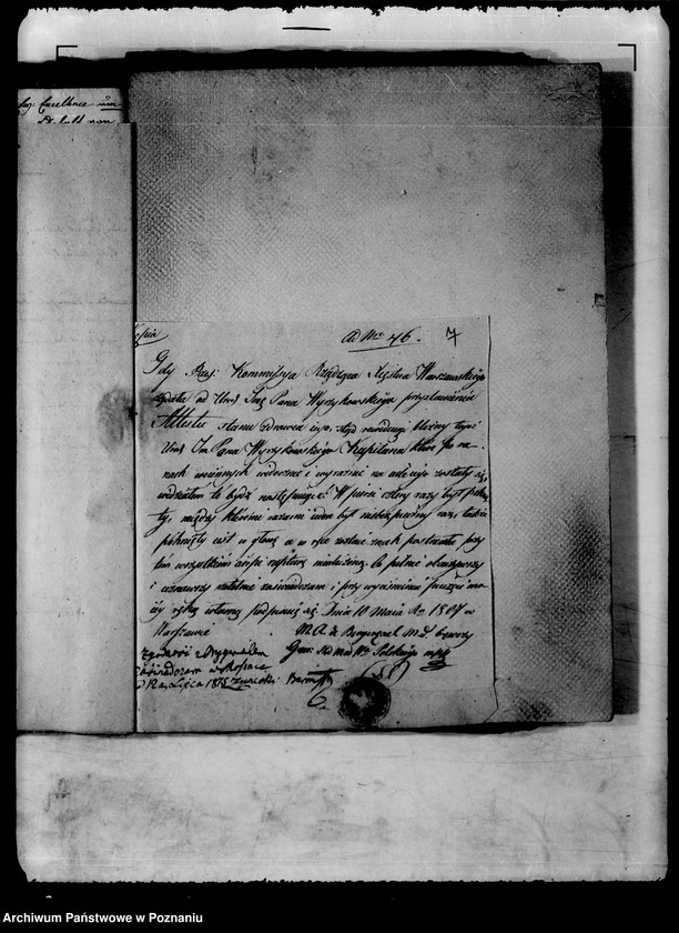 Obraz 12 z jednostki "Die Entlassung und Pensionierung des Herrn Oberförsters von Wyrzykowski zu Moschin /Mosina/."