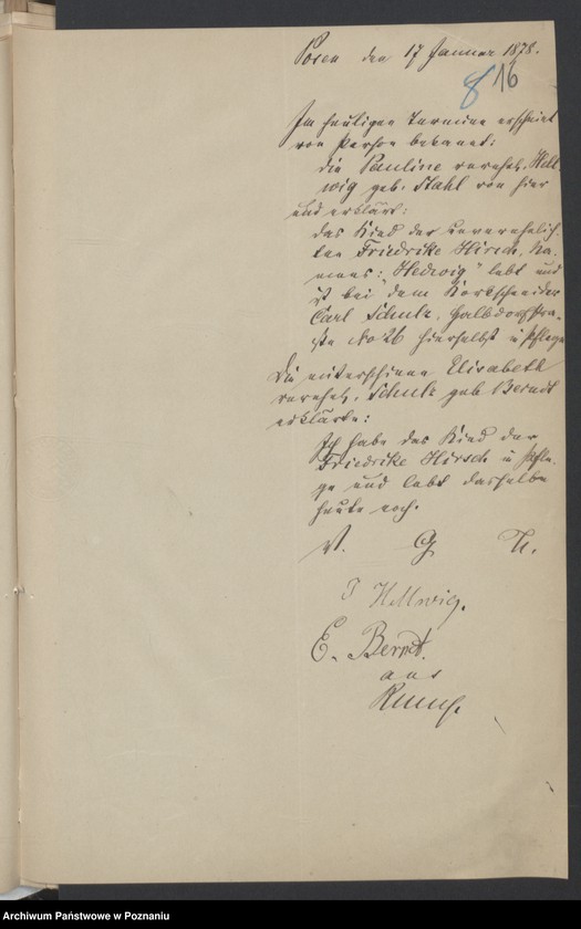 Obraz 18 z jednostki "Nachträgliche Eintragungen der Geburten und Berichtigungen der Geburtsregister"