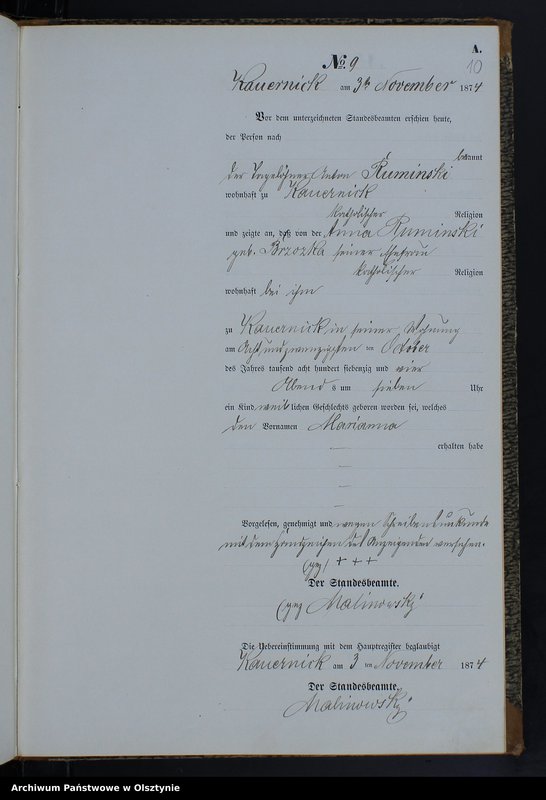 image.from.team "Urząd Stanu Cywilnego w Kurzętniku pow. nowomiejski"