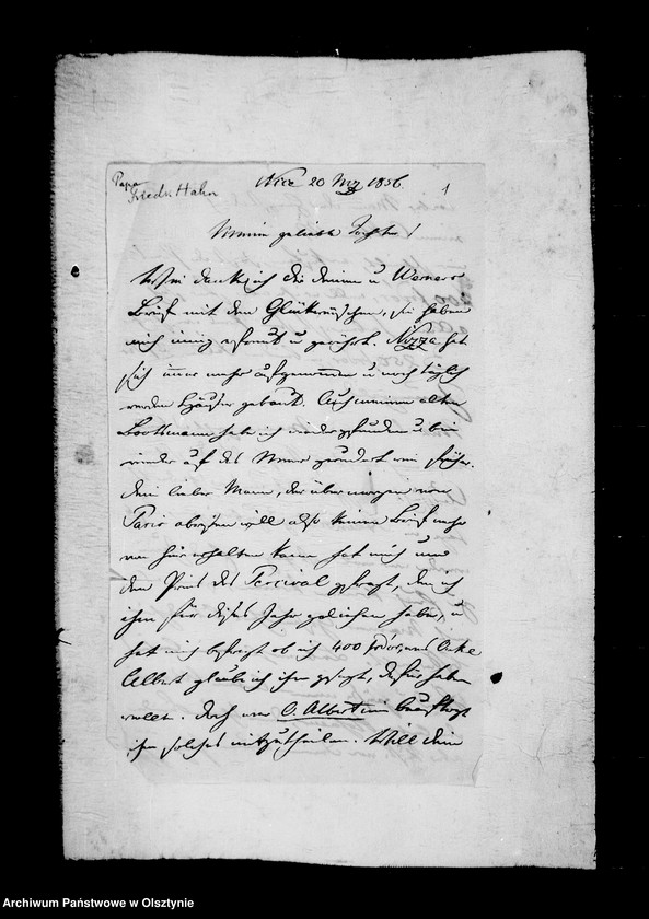 image.from.unit.number "/Graf Friedrich Hahn u. Seine Frau Agnes geb. Gfin Schlippenbach an ihre Tochter anna Gfin Lehndorff/"