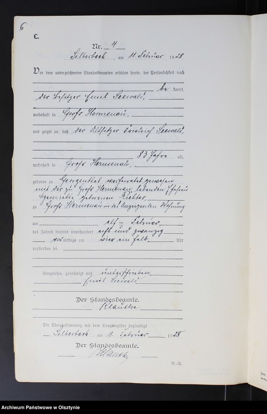 image.from.unit.number "Sterbe-Neben-Register Nr 1 - 28"