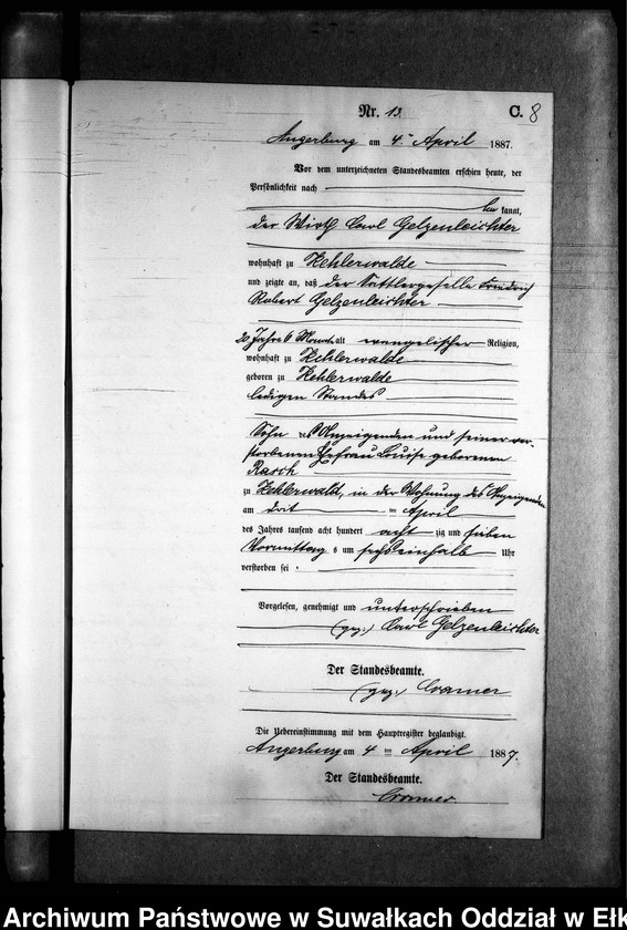 image.from.unit.number "Sterbe-Neben-Register des Preussischen Standes-Amtes Kehlen Kreis Angerburg"