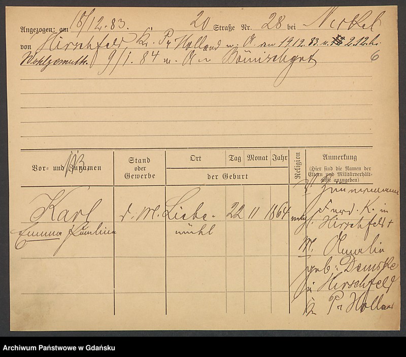 image.from.unit.number "Karty meldunkowe: Karl - Karsten"