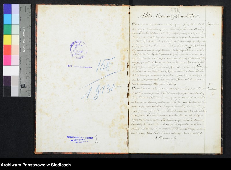 Obraz z jednostki "Akta urodzeń, małżeństw, zgonów"