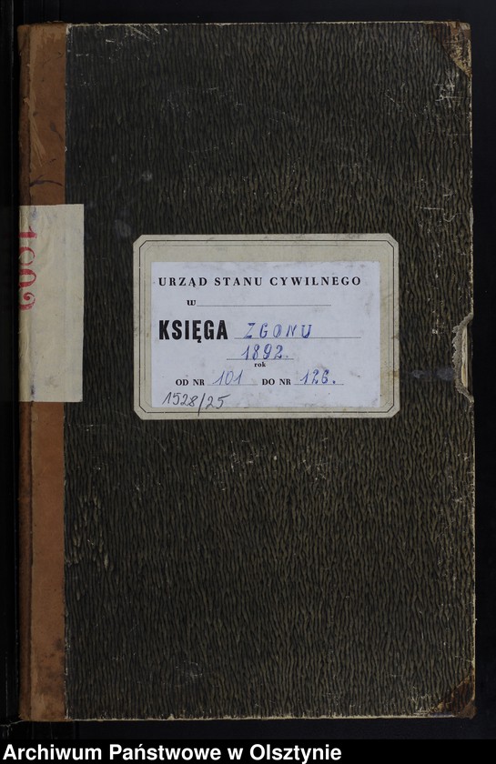 image.from.unit.number "Sterbe-Neben-Register Tom II,Nr 101 - 126"