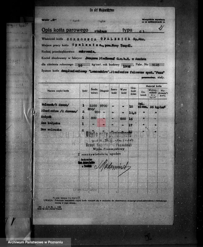 Obraz 6 z jednostki "Cukrownia Opalenica Spółka Akcyjna, nr woj. 1597"