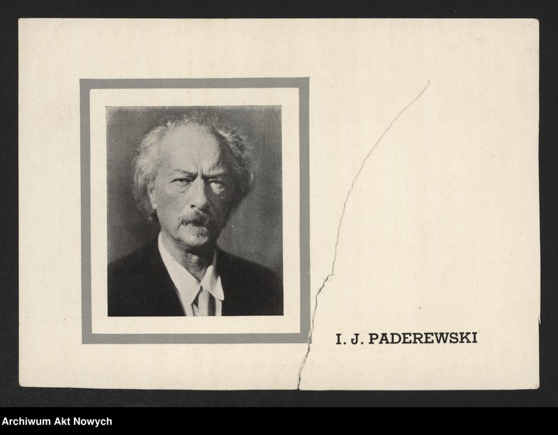 image.from.unit.number "I. J. Paderewski w latach 1892-1930. Fotografie wykonane w formacie kart pocztowych"