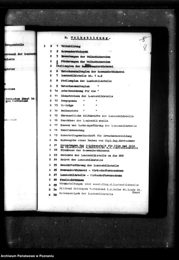 Obraz 12 z jednostki "Aktenverzeichnis - Abteilung IV, Kultur."