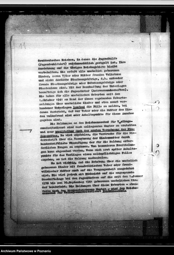 Obraz 14 z jednostki "Einführung jugendwohlfahrtrechtlicher Bestimmungen in den Ostgebieten"