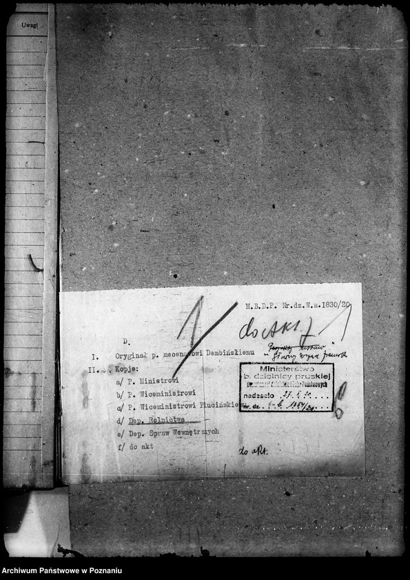 image.from.unit.number "Sprawy agrarnej reformy Główny Urząd Ziemski w Warszawie"