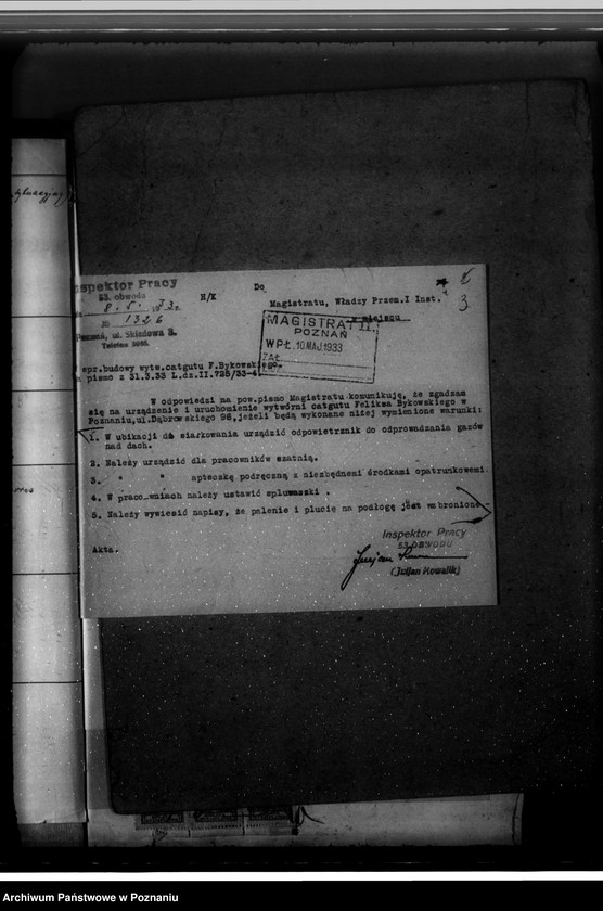 Obraz 7 z jednostki ""Meducofil" wytwórnia catgutu Firma F. Bykowskiego Poznań /zatwierdzenie zakładu/"