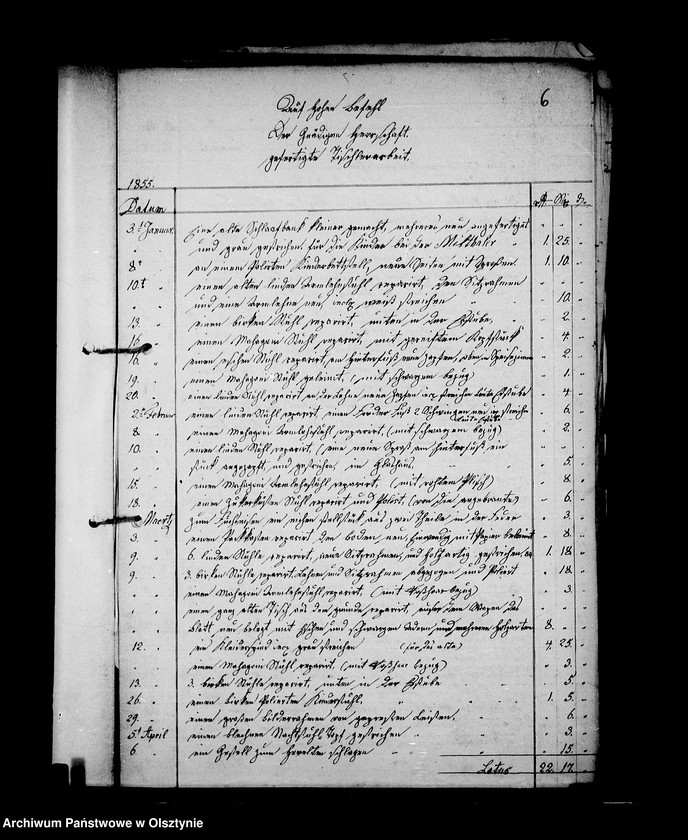 image.from.unit.number "/Rechnungen über auf Befehl der Herrschaft Steinort gefertigete Tischlerarbeiten/"