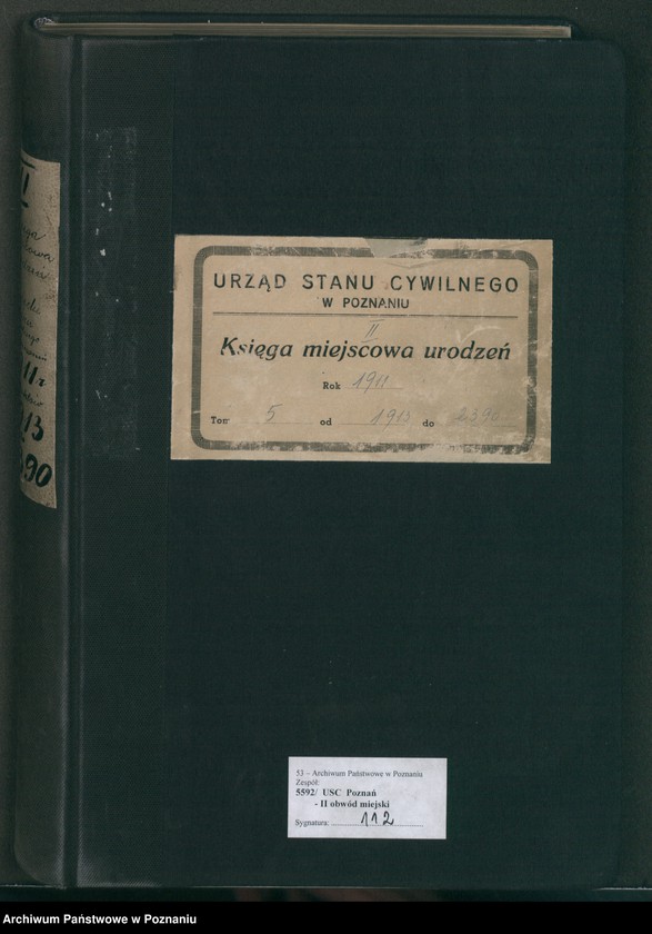 Obraz 2 z jednostki "Księga miejscowa urodzeń tom V [Rejestr główny urodzeń]"
