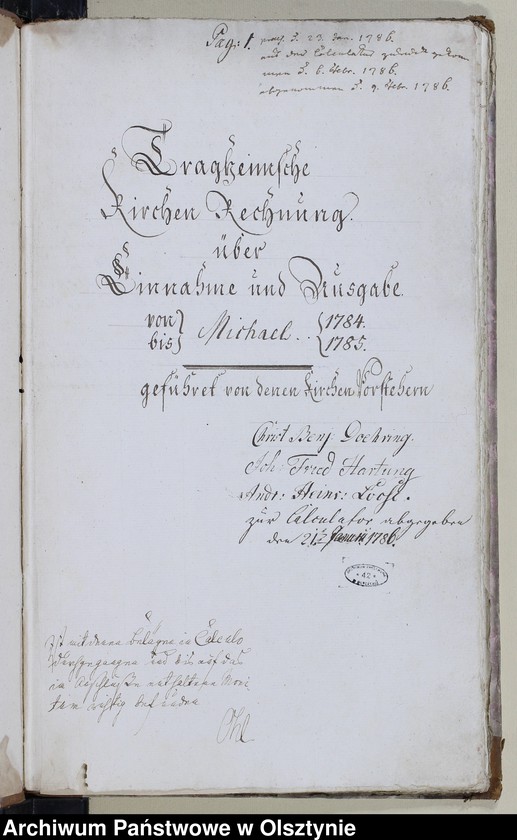 image.from.unit.number "Kirchen-Rechnung über Einnahme und Ausgabe"