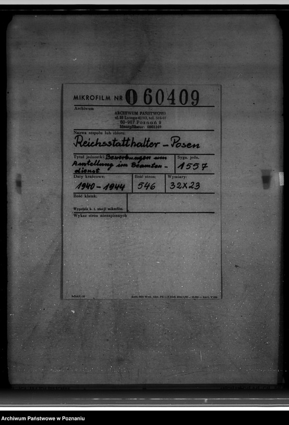 Obraz 2 z jednostki "Bewerbungen um Anstellung im Beamtendienst"