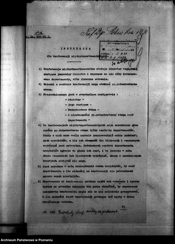 Obraz 13 z jednostki "Protokoły konferencji międzydepartamentowych"