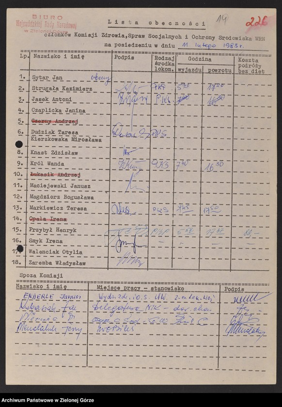 image.from.unit.number "Protokóły z posiedzeń Komisji Zdrowia, Spraw Socjalnych i Ochrony Środowiska Wojewódzkiej Rady Narodowej w Zielonej Górze"