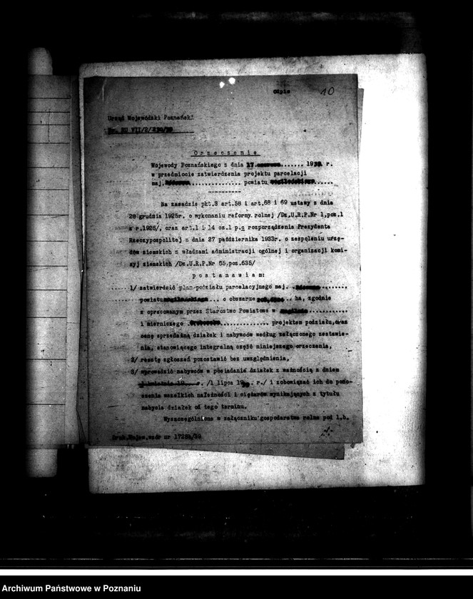 Obraz 14 z jednostki "Majątek Różanna powiatu mogileńskiego /sprawy parcelacyjne/"