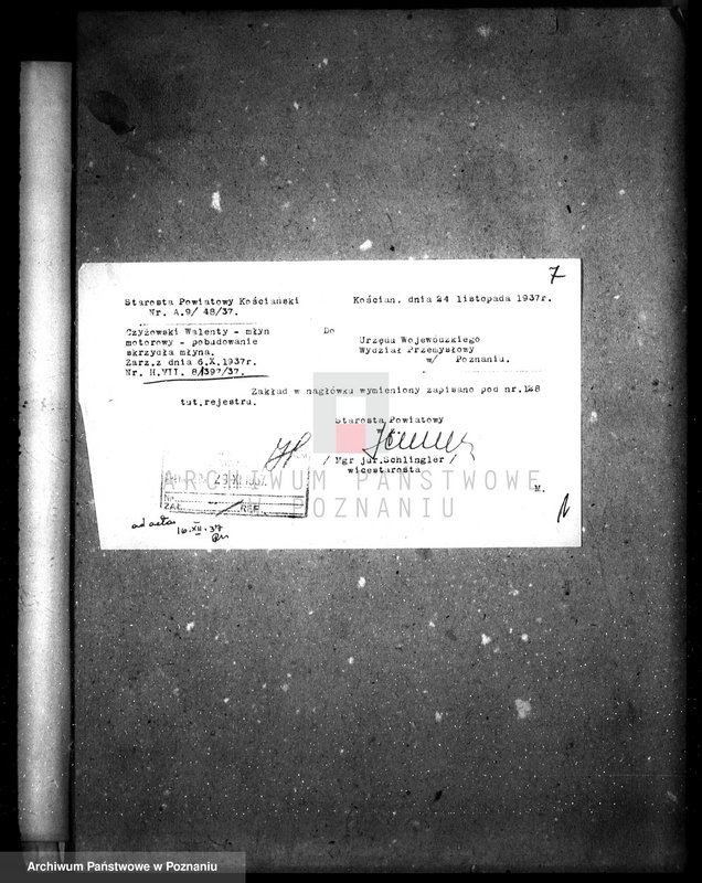 Obraz 12 z jednostki "Zakład przemysłowy /młyn motorowy/ A. Czyżowski w Śmiglu rozbudowa"