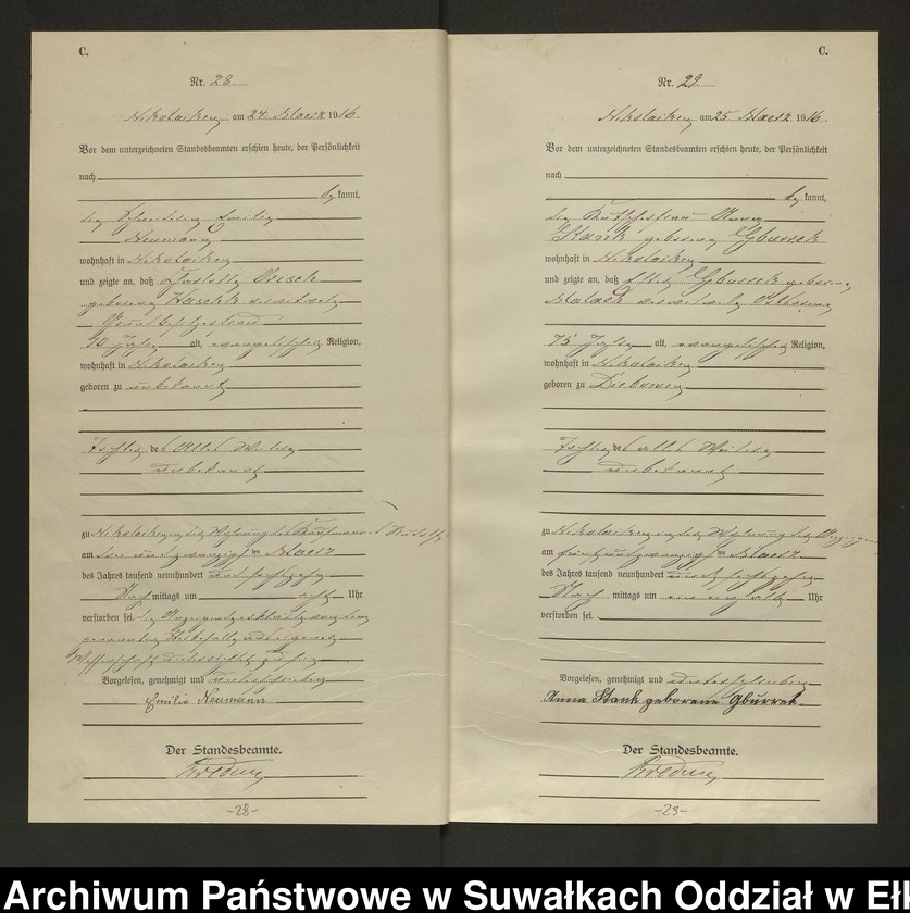 image.from.unit.number "Sterbe=Haupt=Register des Königlichen Preussischen Standes-Amtes Nikolaiken Kreis Sensburg"