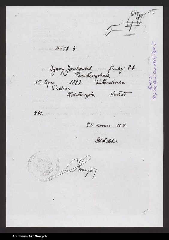 image.from.unit.number "Akta osobowe policjanta z województwa tarnopolskiego - Jankowiak Ignacy"