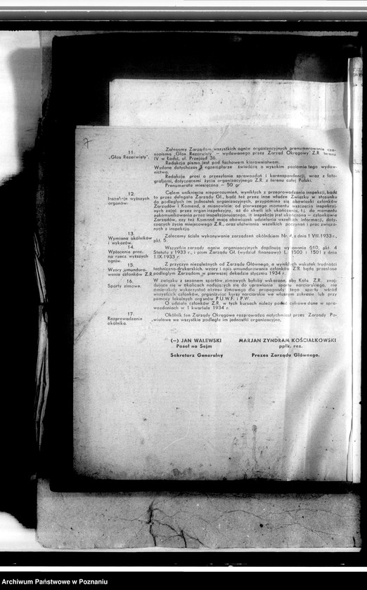 Obraz 12 z jednostki "Okólniki, komunikaty, korespondencja"