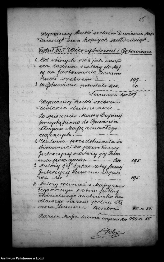 Obraz 19 z jednostki "Akta tyczące się ustanowienia opieki nad nieletnimi Amalią, Marią, Natalią, Juliuszem i Gotlibem Palmer po zmarłym Janie Palmer farbiarzu"