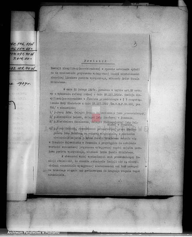 Obraz 7 z jednostki "Operat szacunkowy gruntów przymusowo-wykupionych z majątku Liszkowo powiatu wyrzyskiego"