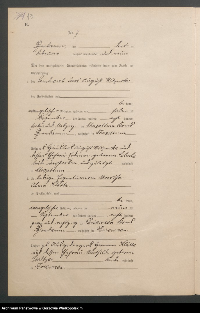 Obraz 15 z jednostki "Heirats - Haupt - Register"