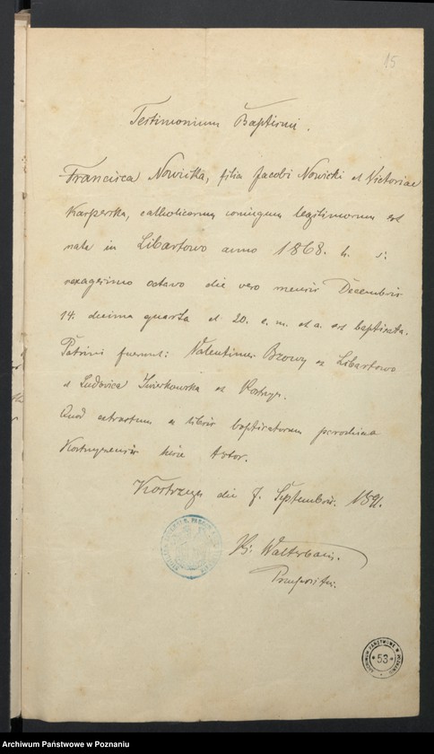 image.from.unit.number "Acta betreffend die Sammel-Akten zu den Heiratsregistern des Standesamtsbezirk Wyslawice Kreis Schroda"