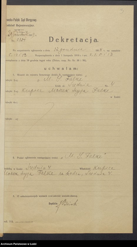 Obraz 5 z jednostki "Moszek Szyja Falke- skład skór"